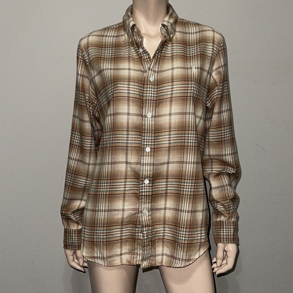 Ralph Lauren Button Down Plaid Shirt XL